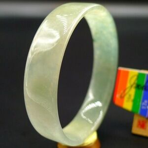 52.4mm Certified 100% Natural Grade A Jadeite Jade Bracelet Bangle